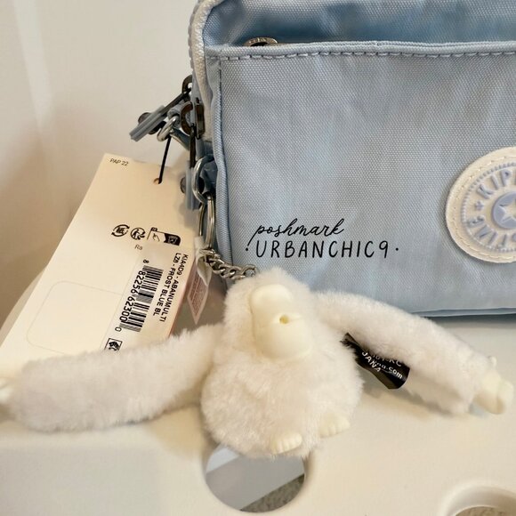 NWT KIPLING Abanu Multi Convertible Crossbody Bag - Frost Blue - Picture 12 of 13